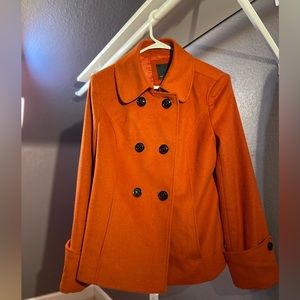 Orange Peacoat Size Large
